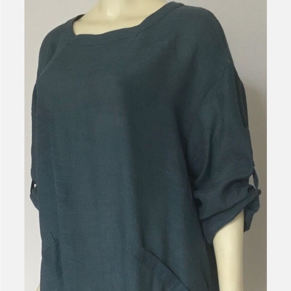 Womens Umgee USA Oversized Gauzy Flowy Lagenlook Beach Coverup Tunic Size 2XL - Picture 4 of 11